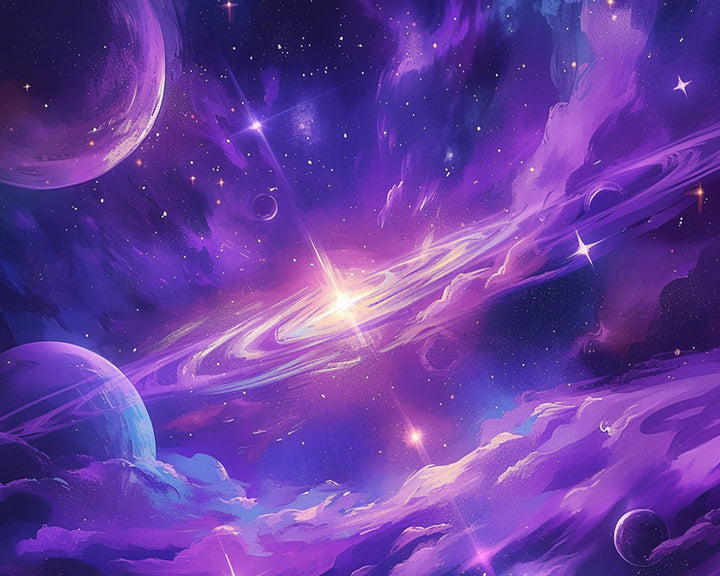 Paarse Ruimte Diamond Painting