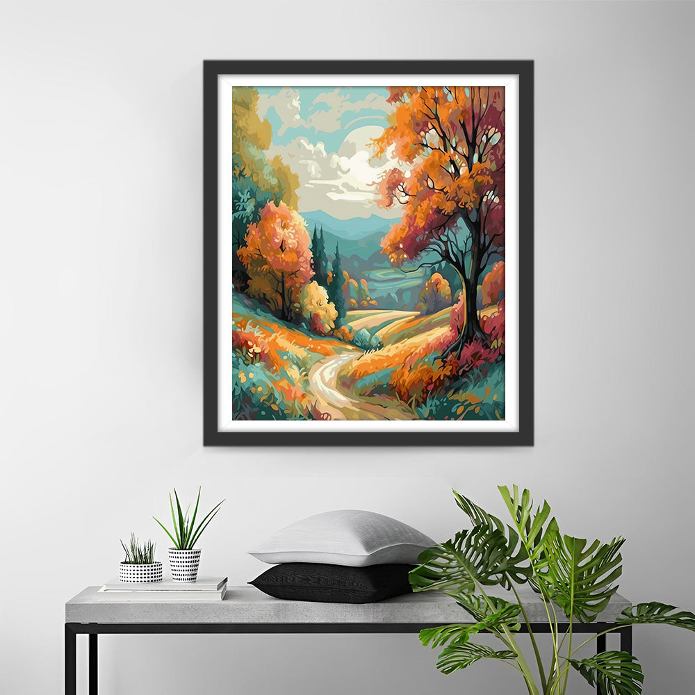 Pad in het Herfstbos Diamond Painting