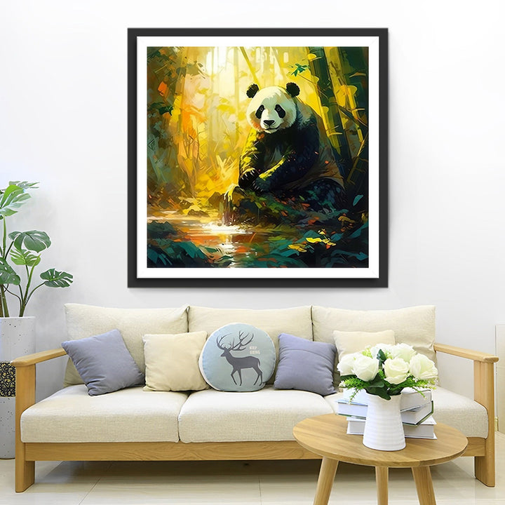 Panda in het Bamboebos Diamond Painting