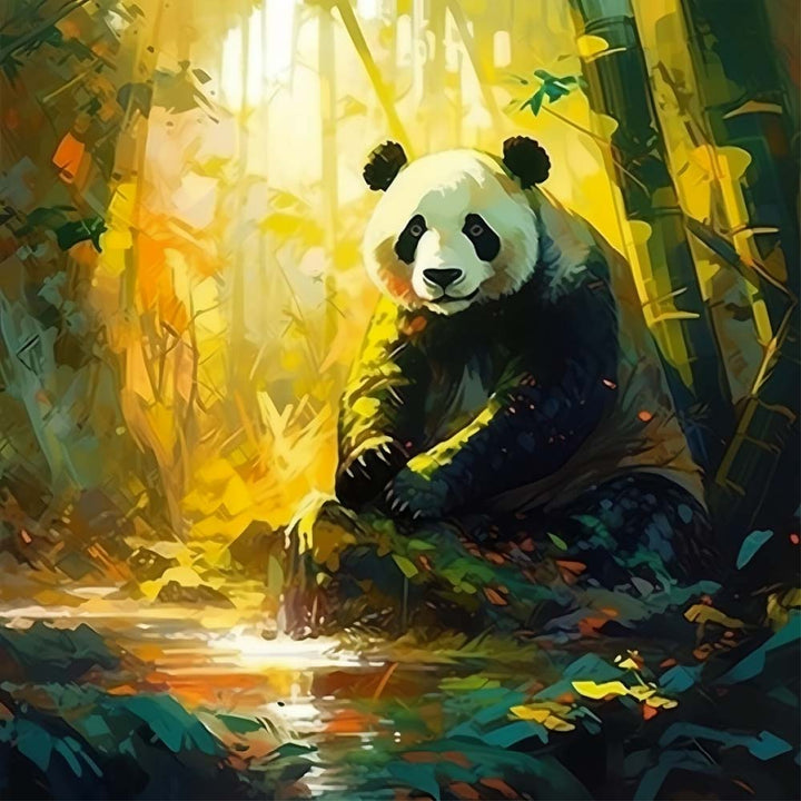 Panda in het Bamboebos Diamond Painting