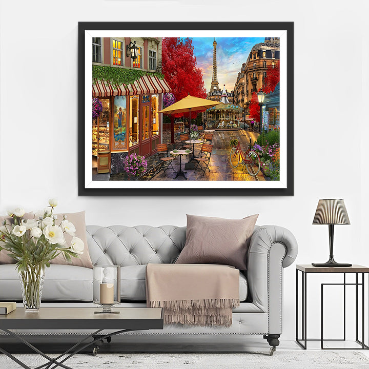 Parijse Stadsstraat Diamond Painting