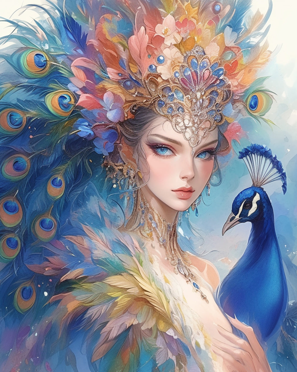 Pauwenkoningin Diamond Painting