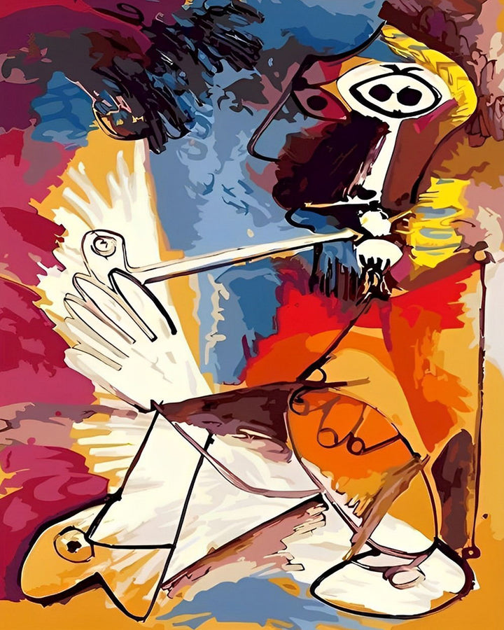 Picasso, Man met een Pijp Diamond Painting