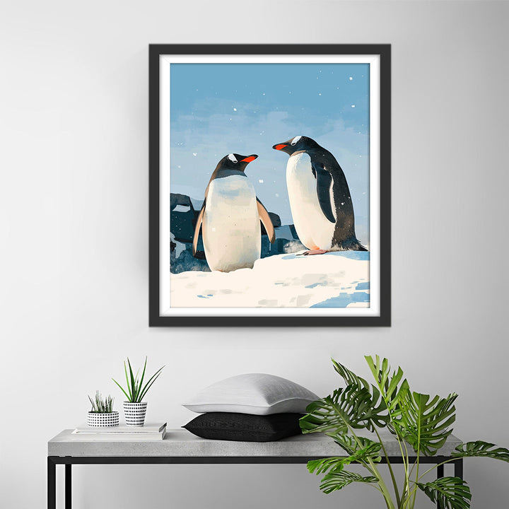 Pinguïns op het IJs Diamond Painting