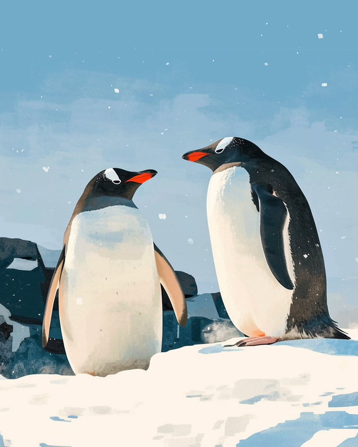 Pinguïns op het IJs Diamond Painting