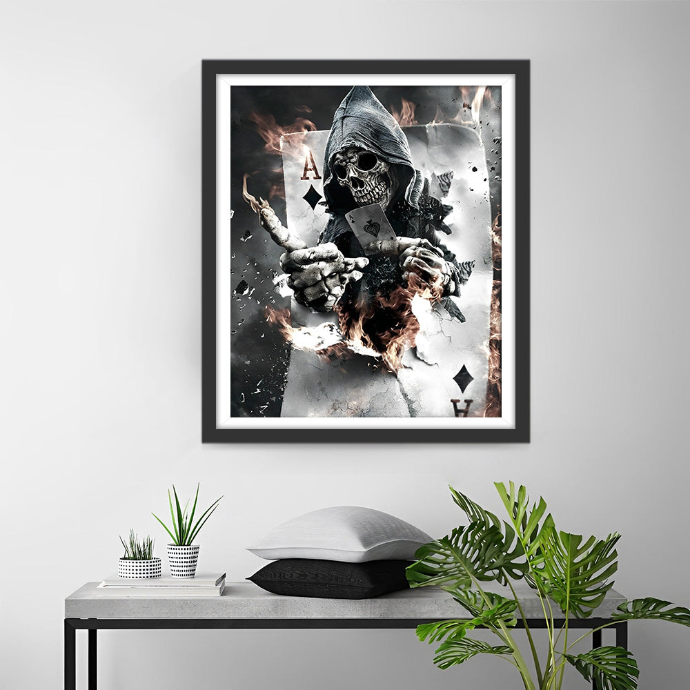 Poker Ruiten A Skelet Diamond Painting