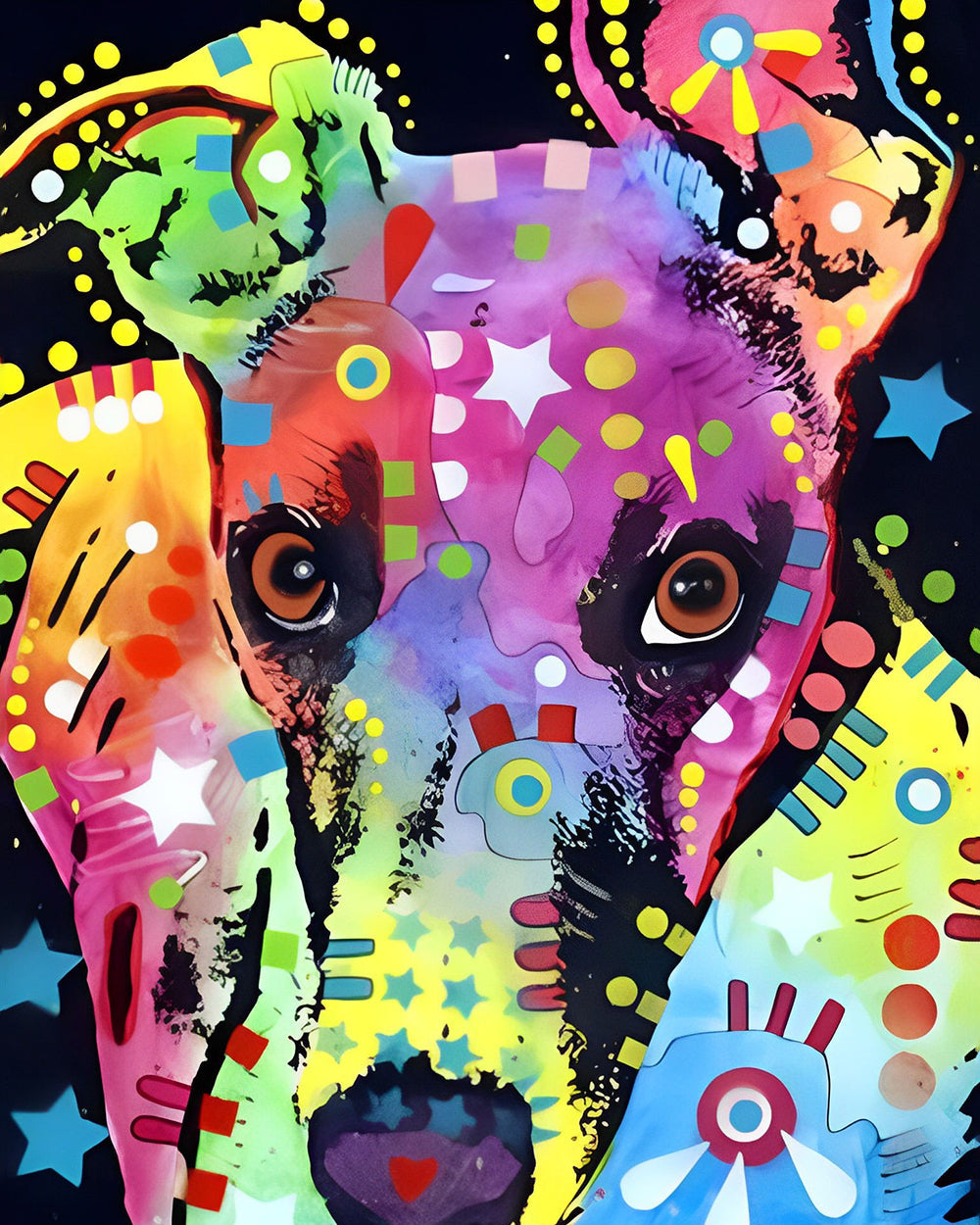 Pop Art Jack Russell Diamond Painting