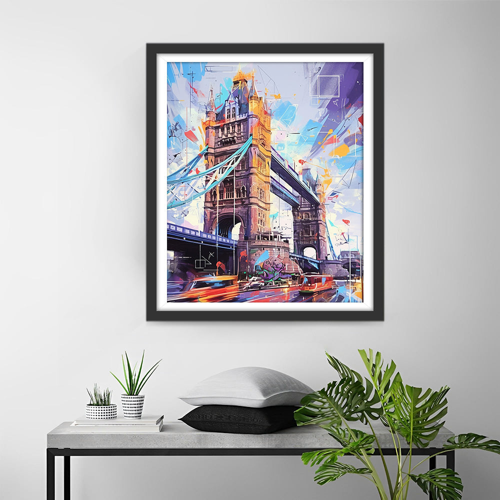 Pop Art Londen Tower Bridge Diamond Painting