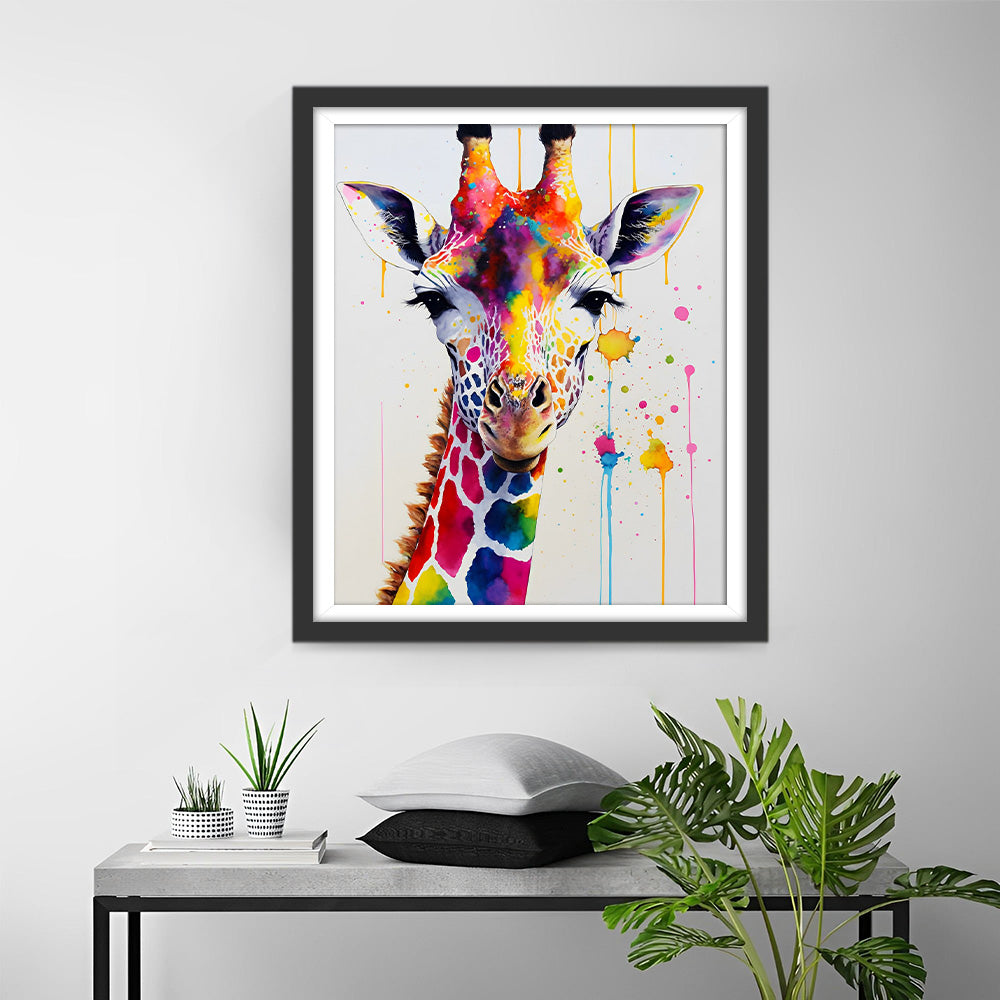 Prachtige Kleurrijke Giraffe Diamond Painting
