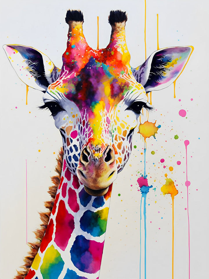 Prachtige Kleurrijke Giraffe Diamond Painting