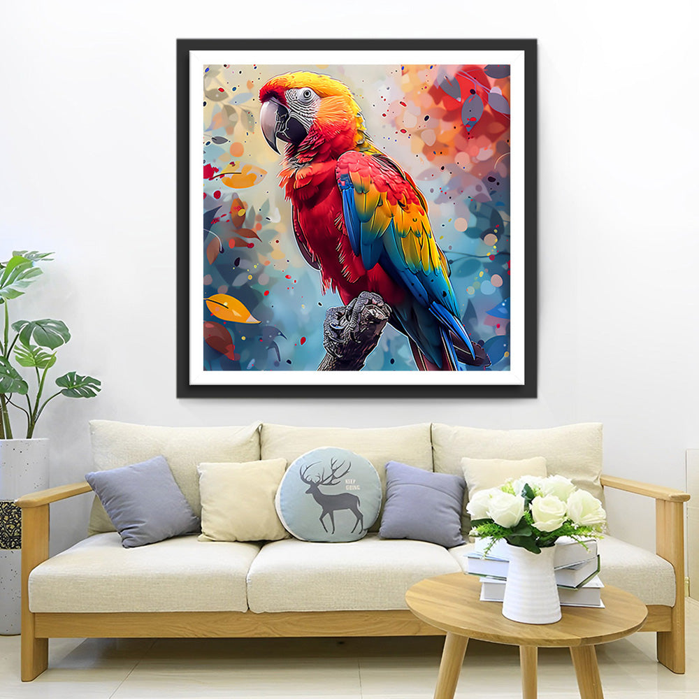 Prachtige Kleurrijke Papegaai Diamond Painting