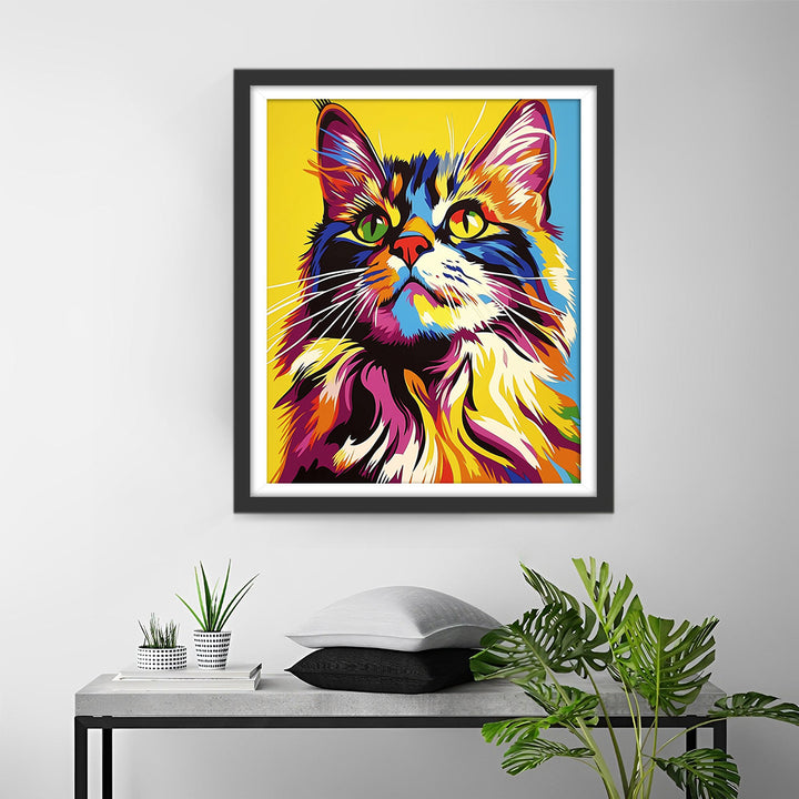 Prachtige Maine Coon Kat Diamond Painting
