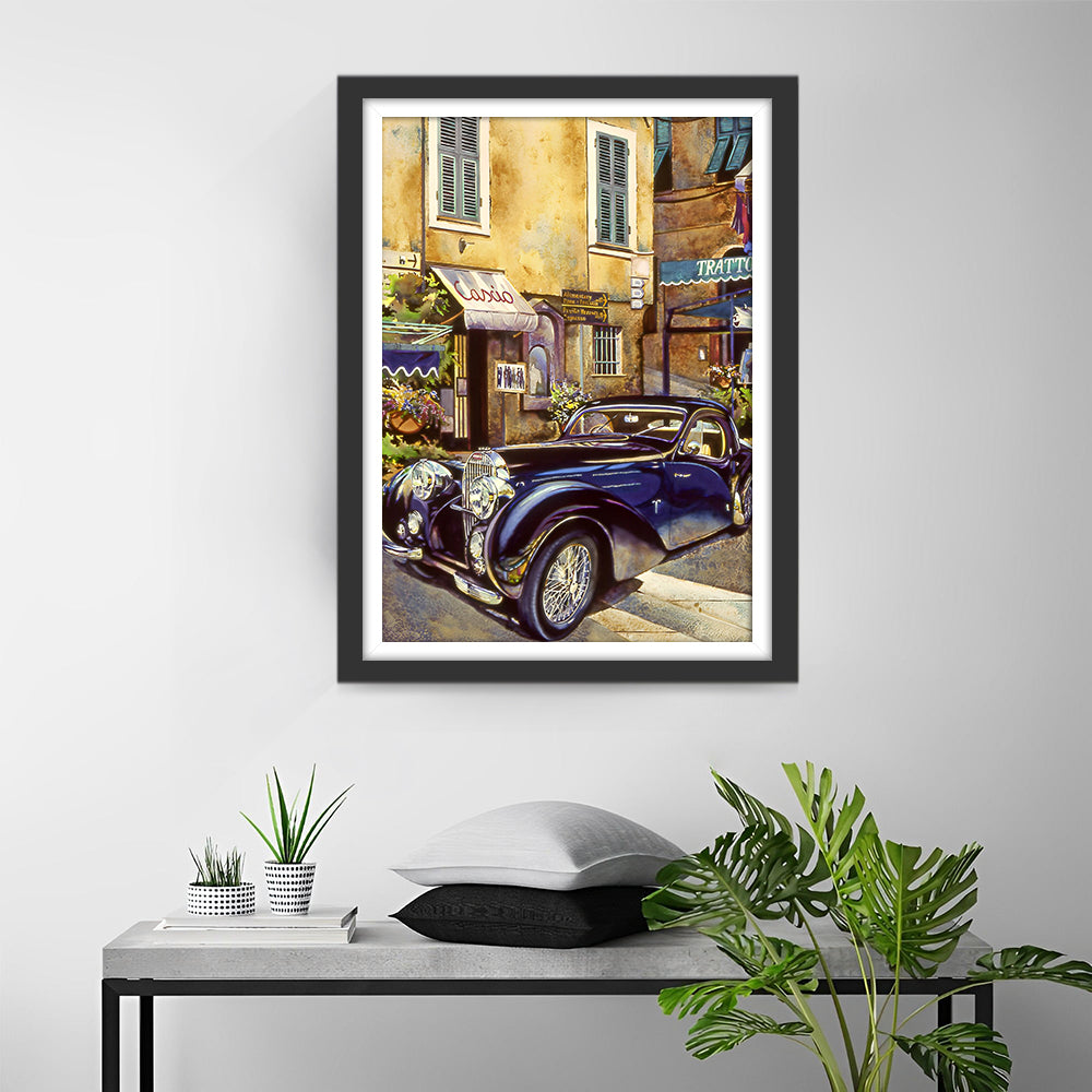 Retro Elegant Autoscène Diamond Painting