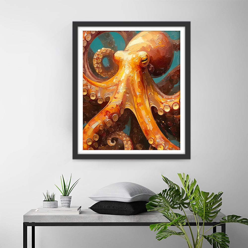 Reuzenoctopus in de Diepe Zee Diamond Painting