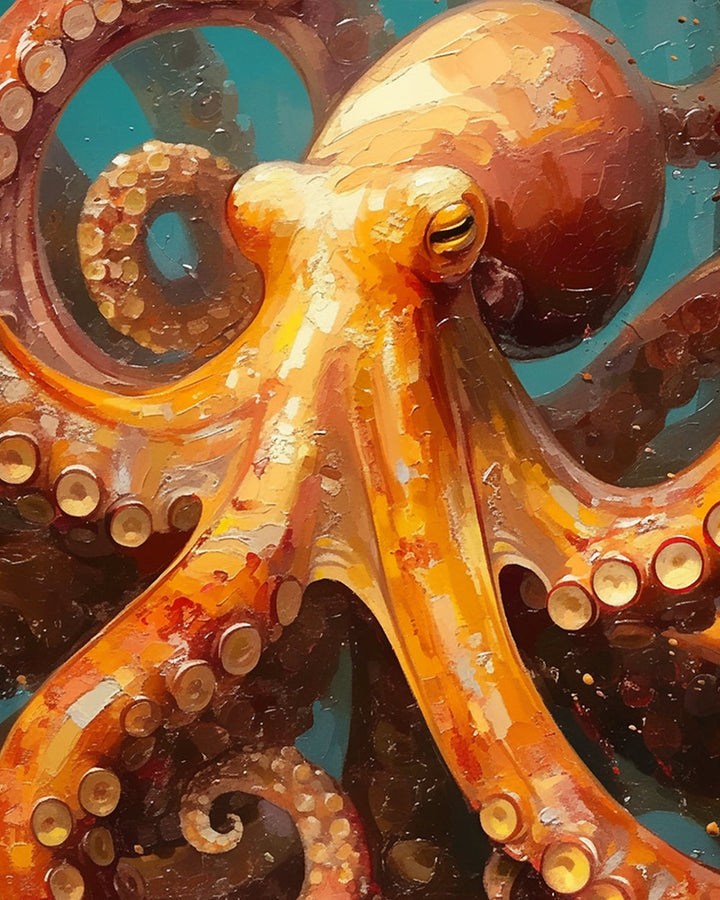 Reuzenoctopus in de Diepe Zee Diamond Painting