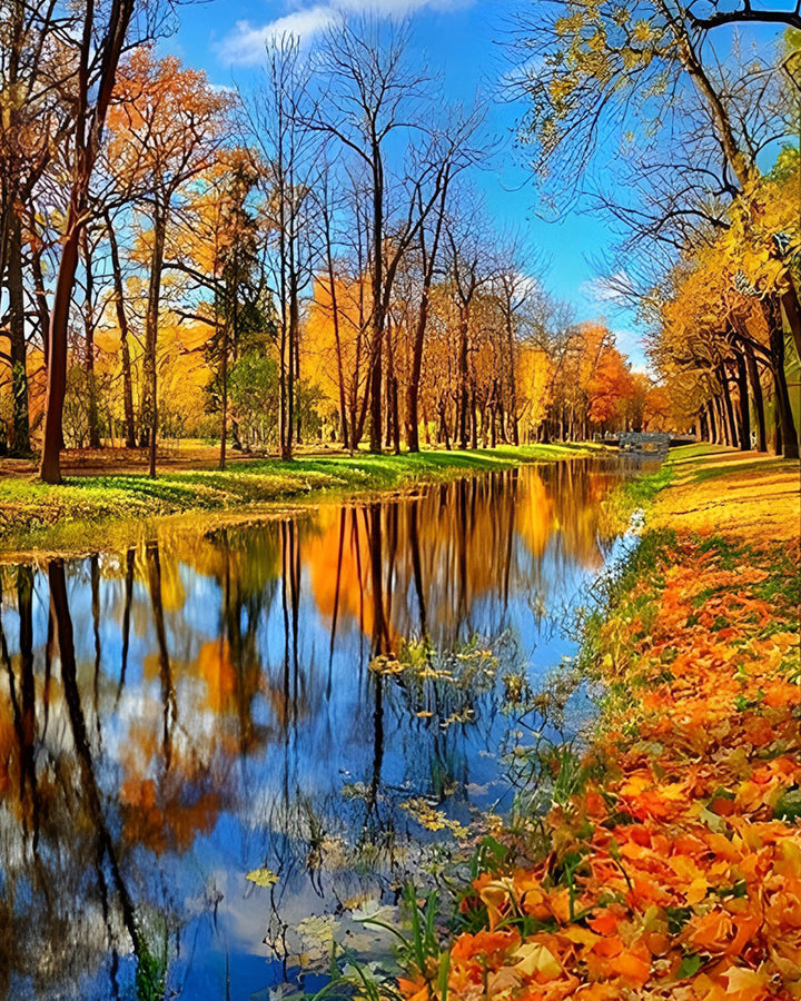 Rivier in Het Esdoornbos Diamond Painting