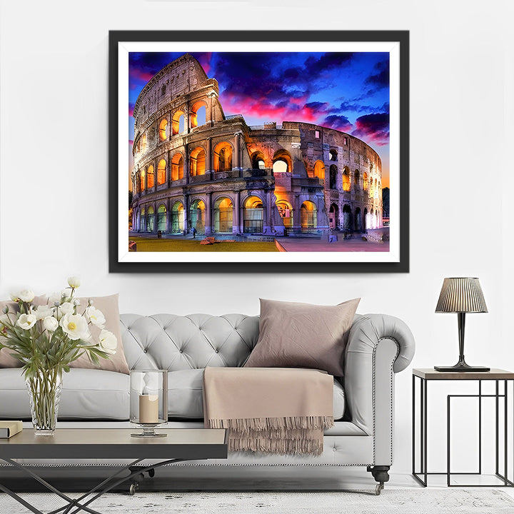 Romeinse Colosseum 's Nachts Diamond Painting