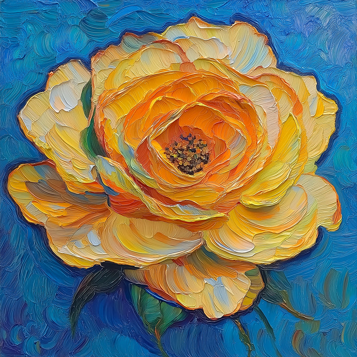 Romige Gele Bloem Diamond Painting