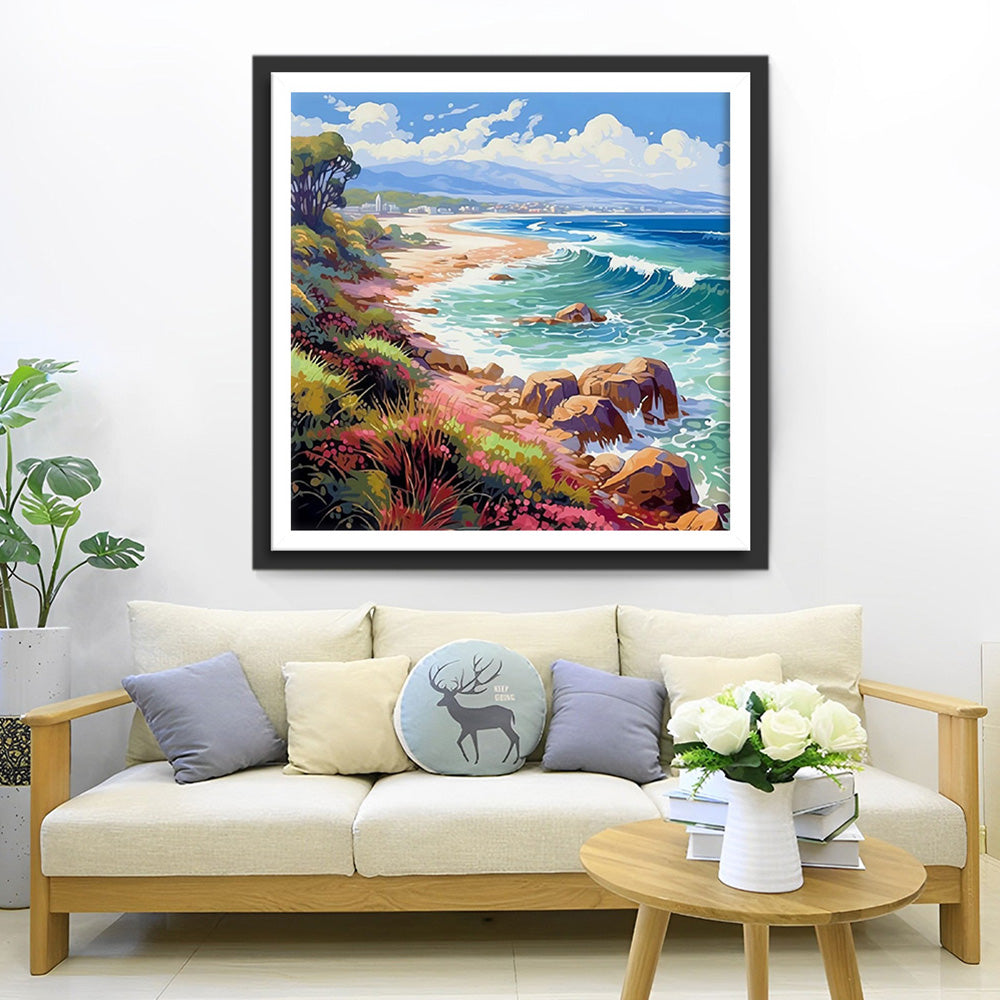 Rotsen aan de Kust Diamond Painting