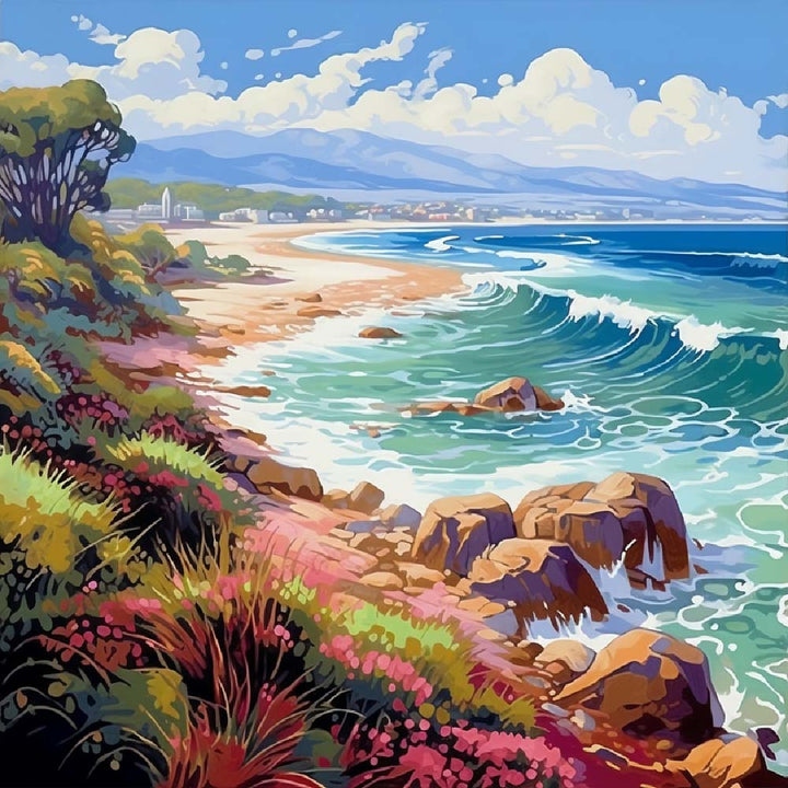 Rotsen aan de Kust Diamond Painting