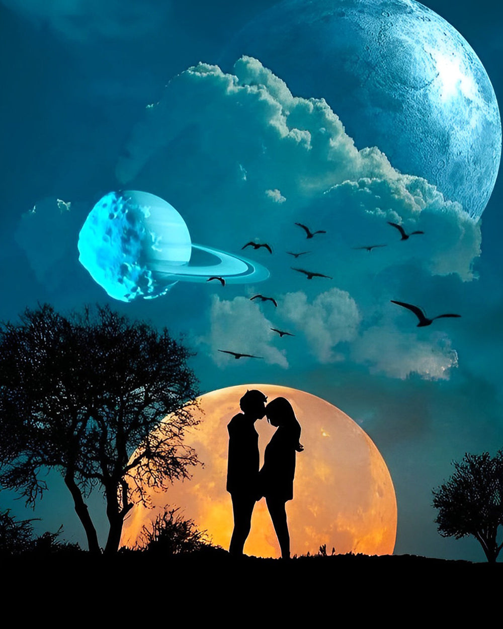 Stel onder de Planeten Diamond Painting