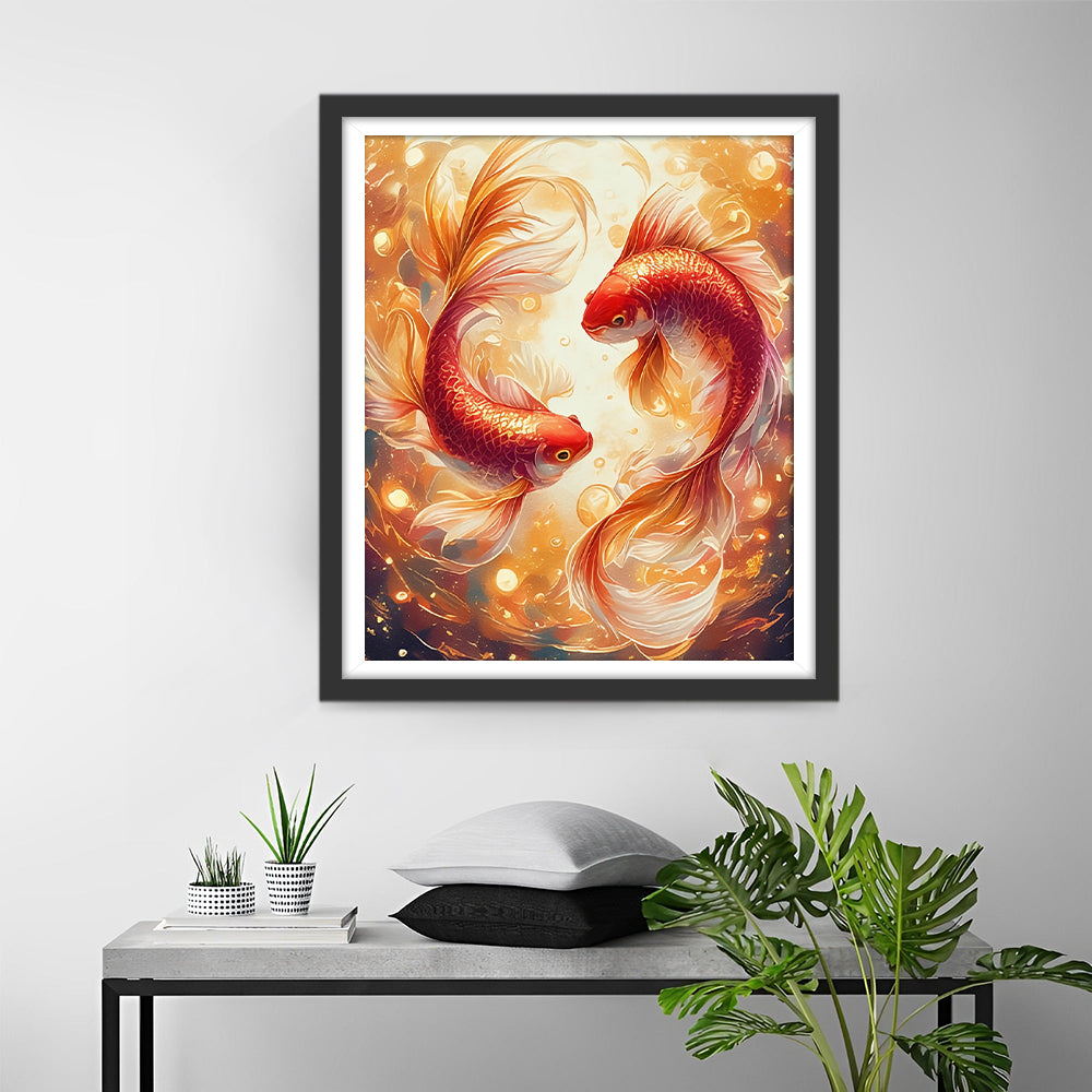 Twee Karpers Diamond Painting