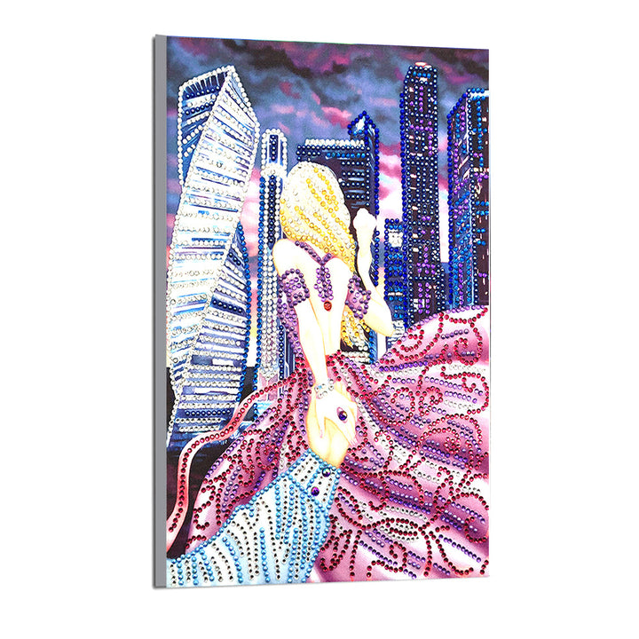 Speciaal Gevormde Strass Vrouw Diamond Painting