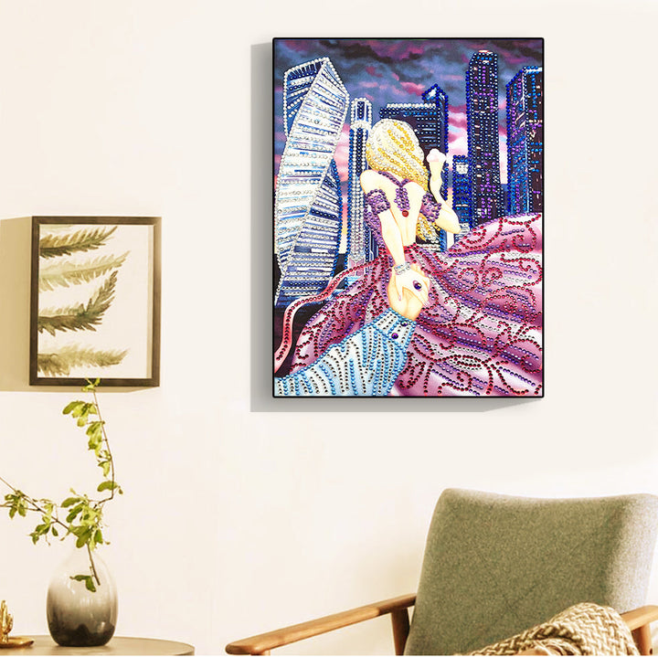 Speciaal Gevormde Strass Vrouw Diamond Painting