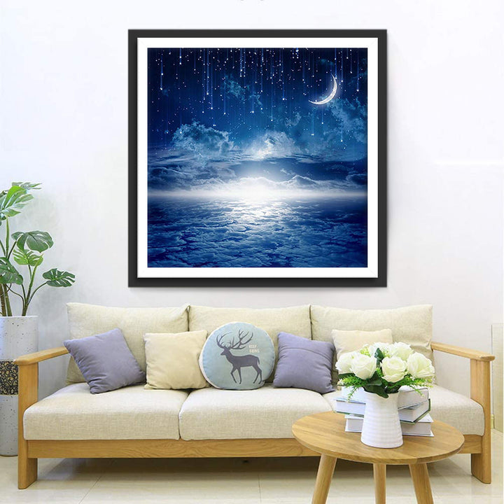 Sterrenhemel boven de Wolkenzee Diamond Painting