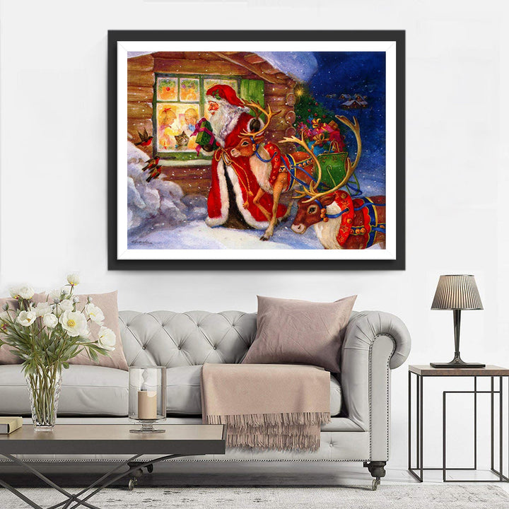 Adembenemend Kersttableau Diamond Painting