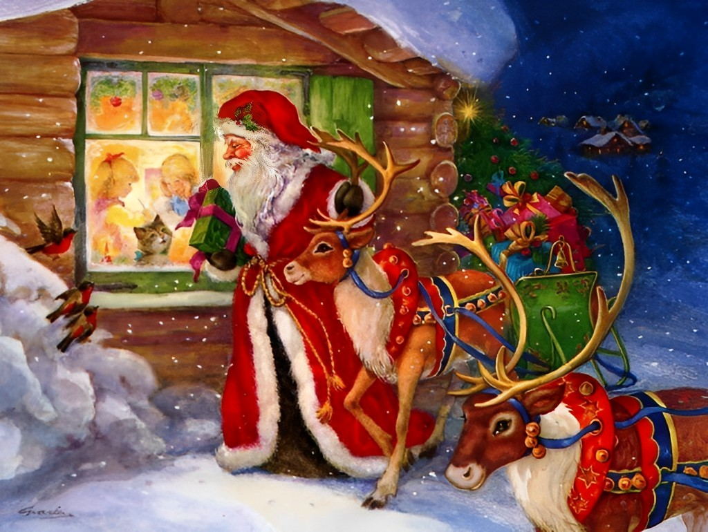 Adembenemend Kersttableau Diamond Painting