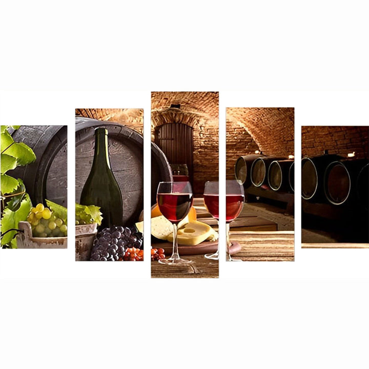 Aromatische Wijnscène 5 Platen Diamond Painting