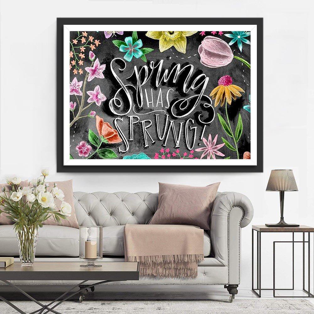 Beeld van de Lente in Bloei Diamond Painting