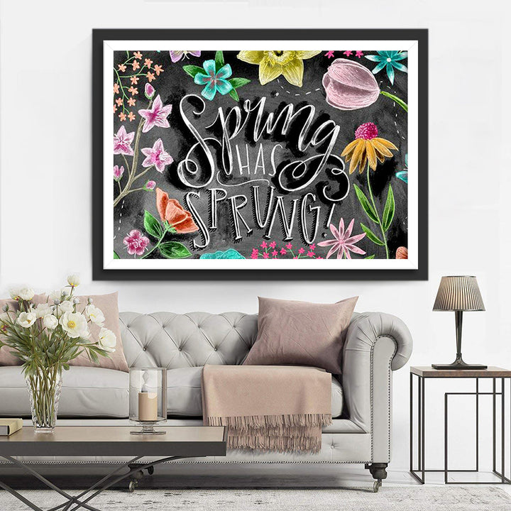 Beeld van de Lente in Bloei Diamond Painting