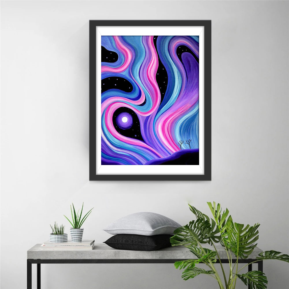 Betoverend Kleurenspiraal onder de Sterrenhemel Diamond Painting