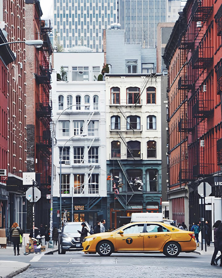 Betoverend New Yorks Straatbeeld met Iconische Taxi Diamond Painting