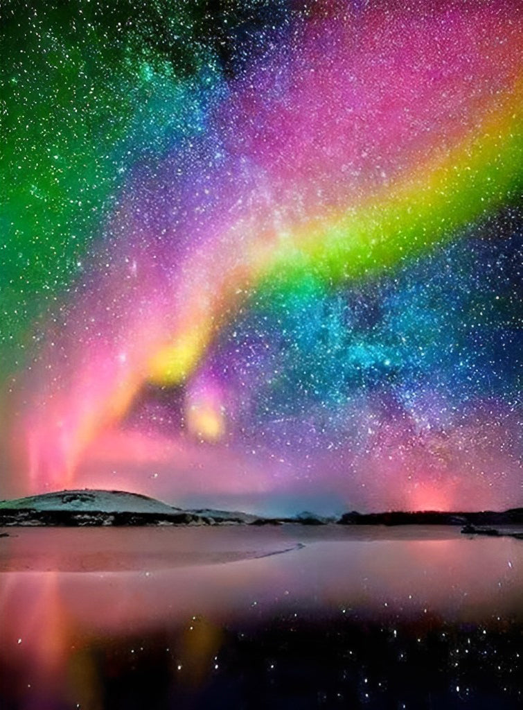 Betoverend Noorderlicht-sterrenkleed Diamond Painting