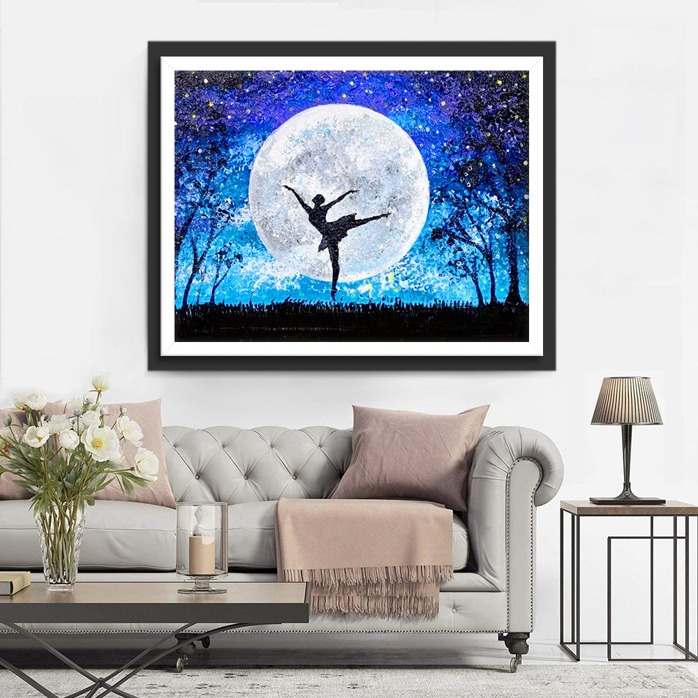 Betoverende Balletdans in Maanlicht Diamond Painting