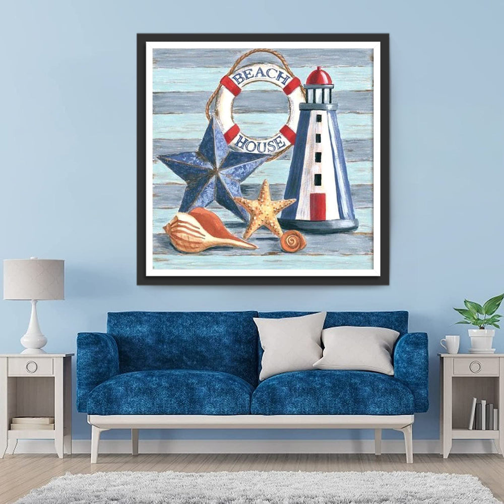 Charme van het Strandhuis Diamond Painting