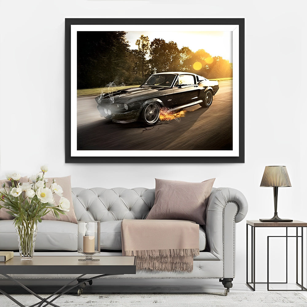 Cool Klassiek Autogezicht Diamond Painting