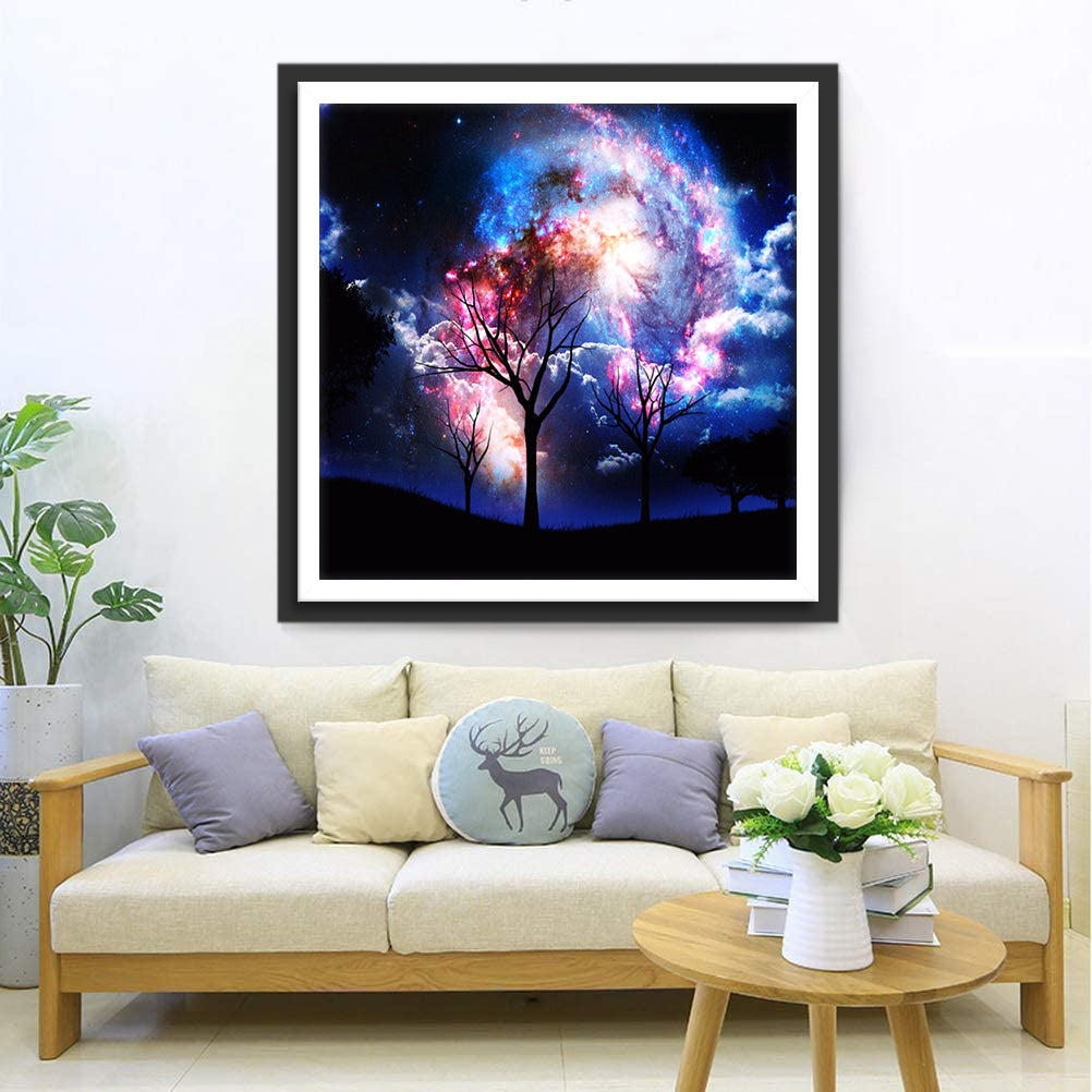 De Betoverende Aanblik van het Nachtelijke Universum Diamond Painting