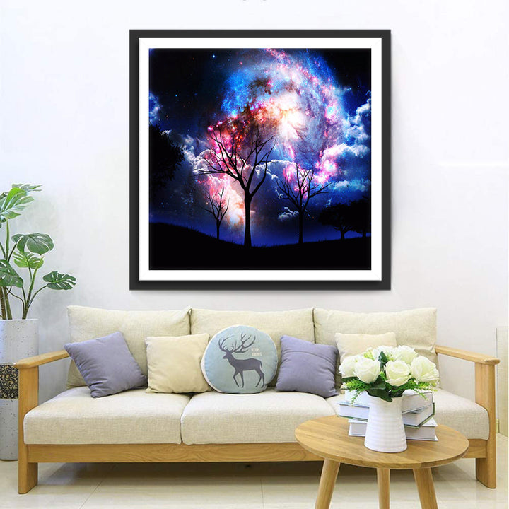 De Betoverende Aanblik van het Nachtelijke Universum Diamond Painting