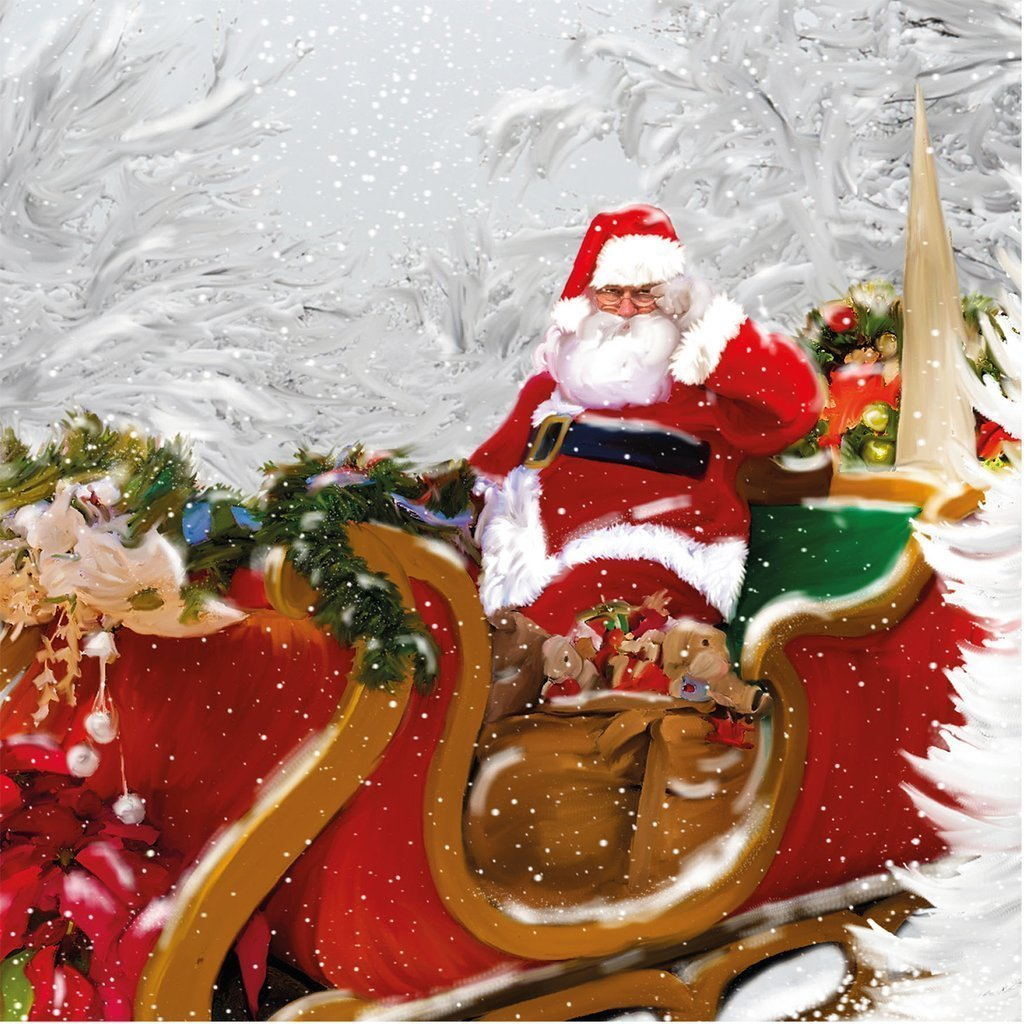 De Iconische Kerstman in Zijn Slede vol Geschenken Diamond Painting