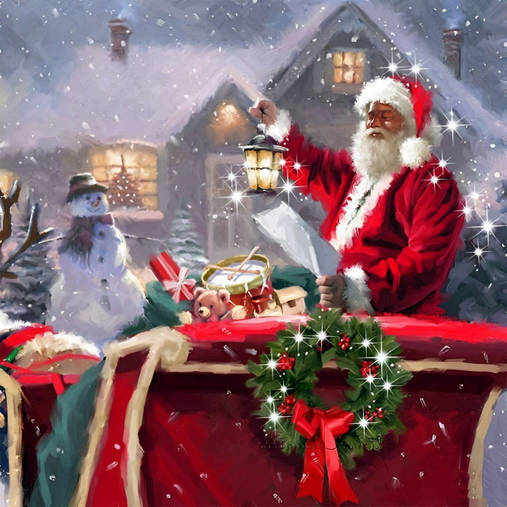 De Kerstman in Volle Glorie Diamond Painting