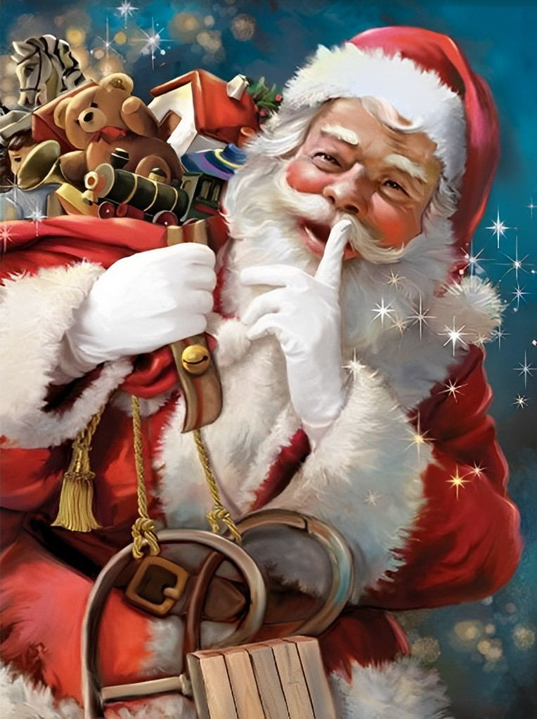 De Mysterieuze Sinterklaas met Cadeaus Diamond Painting