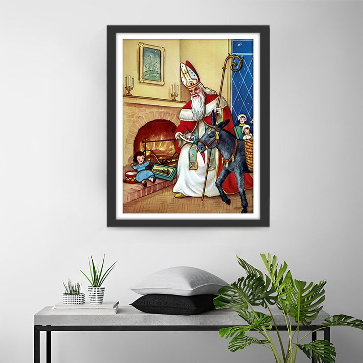 De Paus en het Ezeltje Diamond Painting