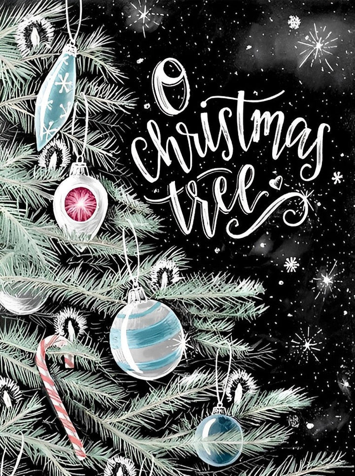 De Prachtige Kerstversieringen aan de Sparrentak Diamond Painting