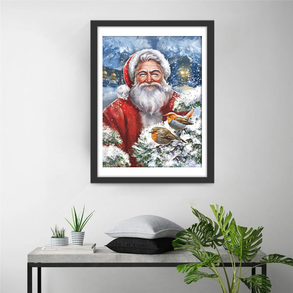 Een Vriendelijk Lachende Kerstman Diamond Painting