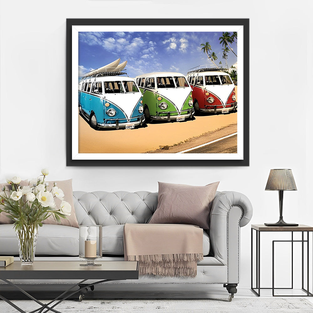 Drie Felle Kombi's op Zandpad Diamond Painting