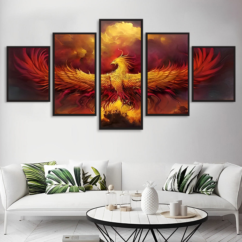 Een Feniks die Zijn Vleugels Uitslaat 5 Platen Diamond Painting
